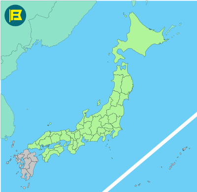 Kyushu Location of map of Japan