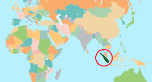 Sumatra on World Map