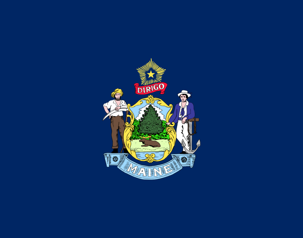 Maine United States of America Flag