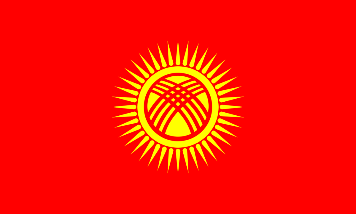 New 2024 Kyrgyzstan flag