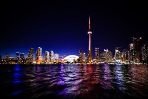 Toronto city skyline with CN Tower
