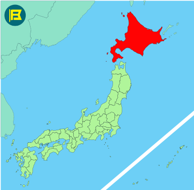 Hokkaido Location of map of Japan
