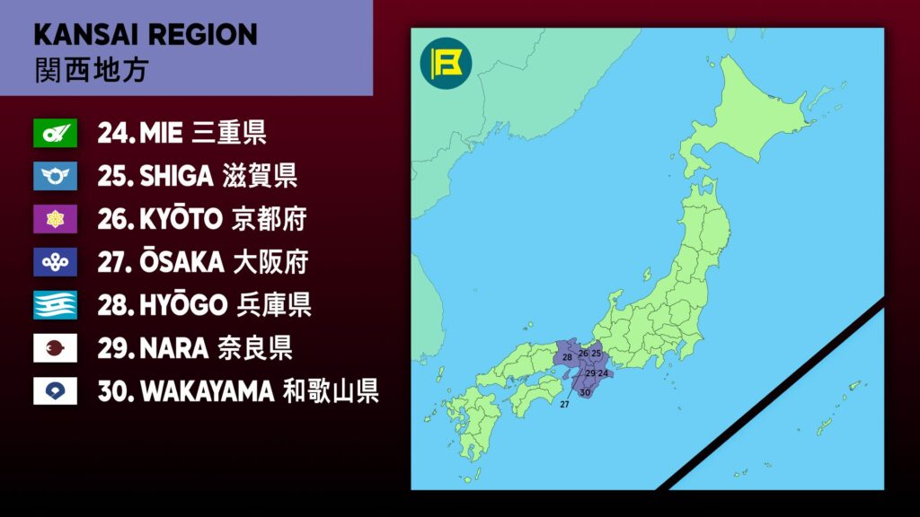 Prefectures of the Kansai Region