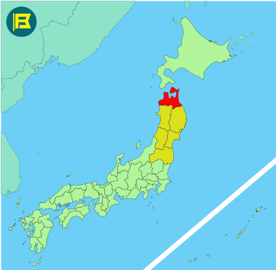 Aomori Location of map of Japan
