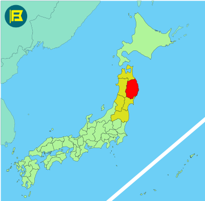 Iwate Location of map of Japan