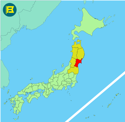 Miyagi Location of map of Japan