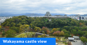 View of castle in the Wakayama Prefecture of Japan